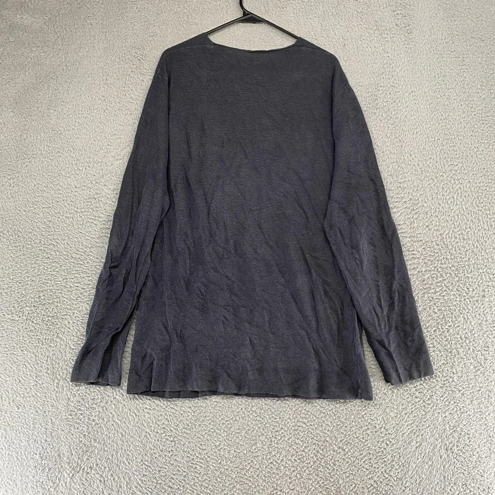 Transit Uomo Sweater‎ Mens 2XL Gray Linen Cotton Crewneck Knit Lightweight Italy